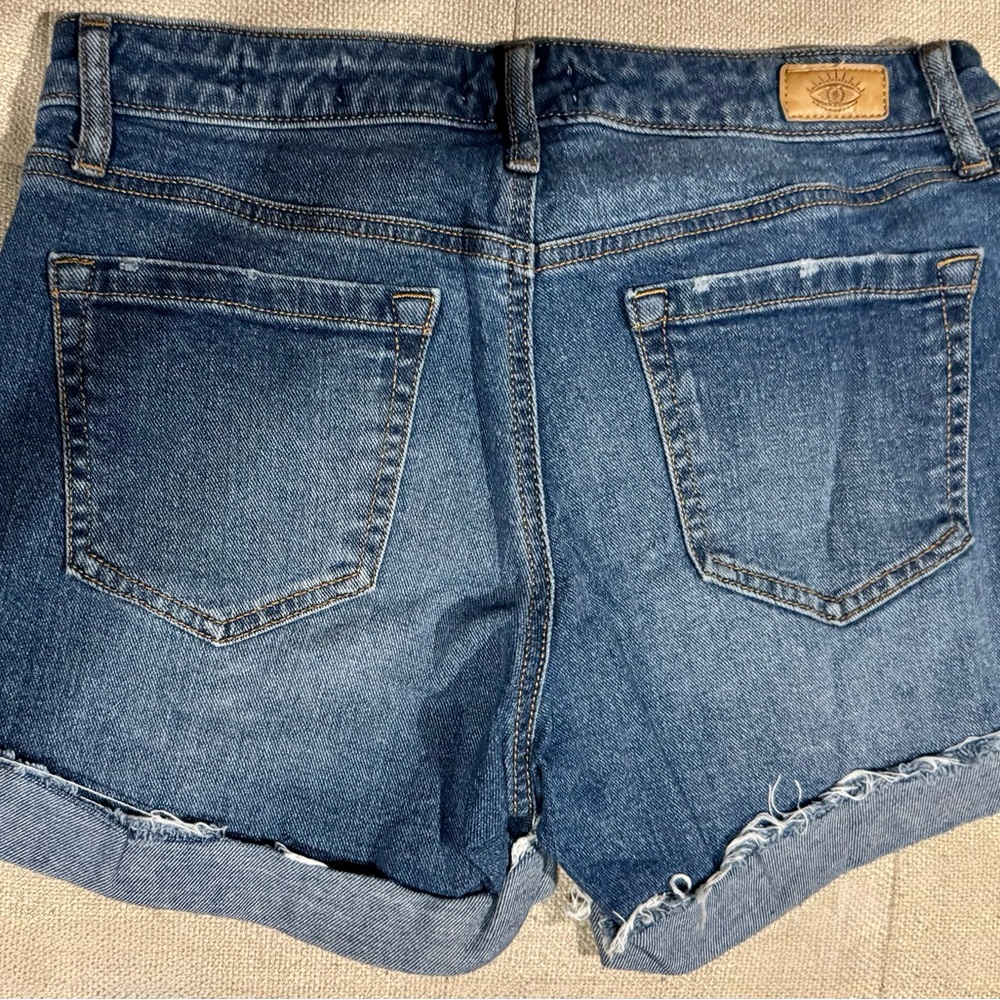 Sofia by Sofia Vergara Blue Jean Shorts Distressed Denim - Picture 3 of 3